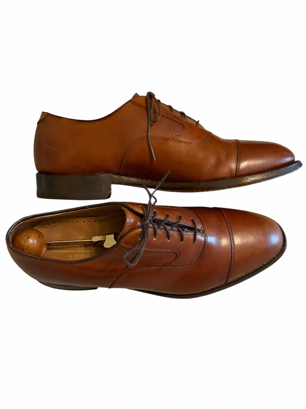 Johnston & Murphy Limited USA Made Cap Toe Oxford Dress Shoes 8D Goodyear Welt